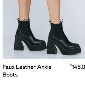 Nasty Gal Black Booties size 7.5